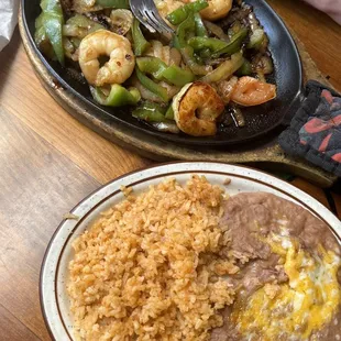 Shrimp fajitas
