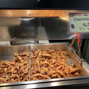 a display of a variety of food items