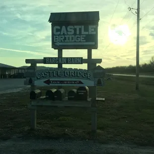 Sign from the main road