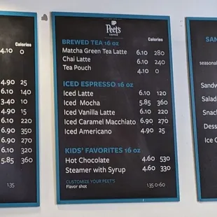 Menu as of Nov. 2022.