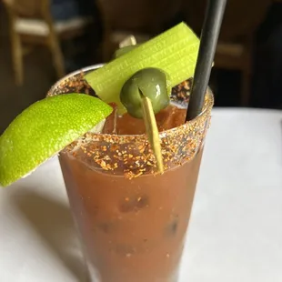 Virgin Bloody Mary that will kick your teeth out it's so spicy good.