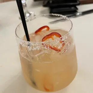 Spicy pear margarita