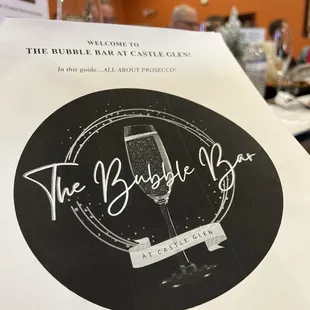 Bubble bar information.