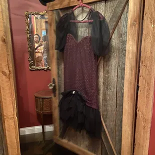 a dress in a shadow box