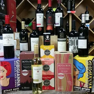 a selection of wines