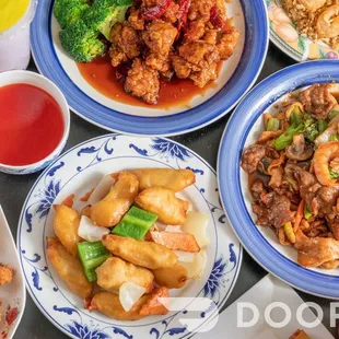 a variety of food