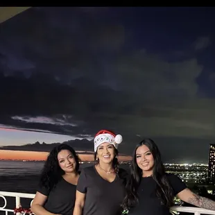 View of penthouse 10 lanai. Ocean view to the left &amp; skyline to the right.