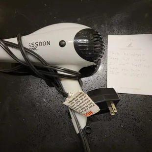 Non working hairdryer.