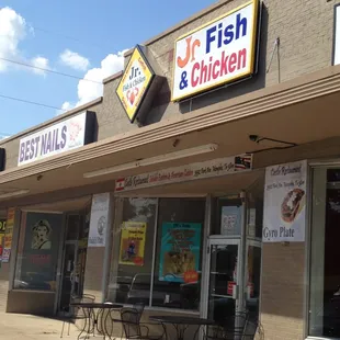 the front of the restaurant