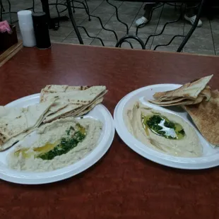 Hummus and baba ganoush