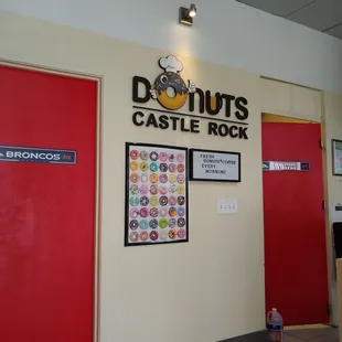 the entrance to the restaurant