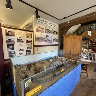 Nice train display.  This area is where passengers waited for their train ride.