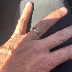 Repaired wedding band.