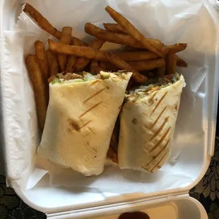 Chicken fajita wrap