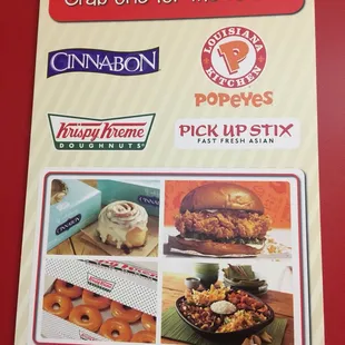 a menu for a fast food restaurant