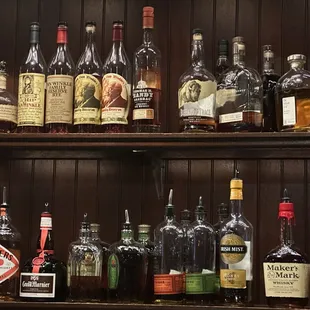 bourbon - note the top left, a whole collection of Pappys