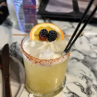 I forget but something with vodka and passionfruit soooo yummy