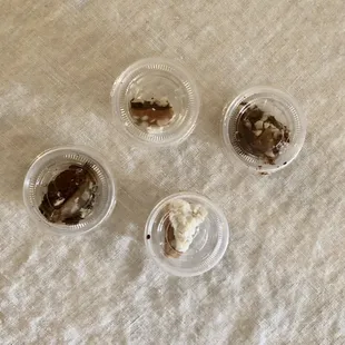 4 free samples of homemade confections.