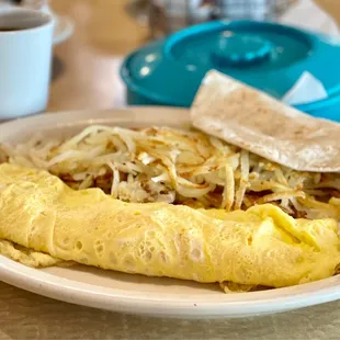 Cheese Omelette with Tortillas