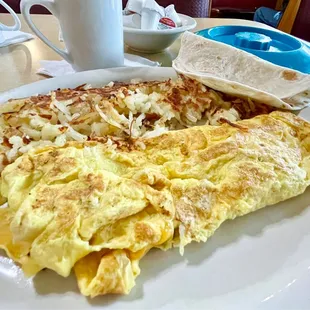 Cheese Omelette with Tortillas
