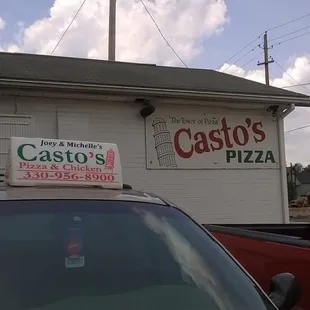 the front of the restaurant