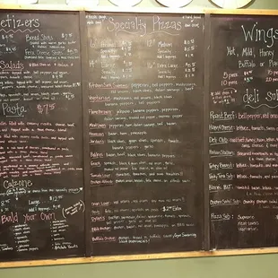The menu on a best chalk board.
