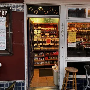 the entrance to the store