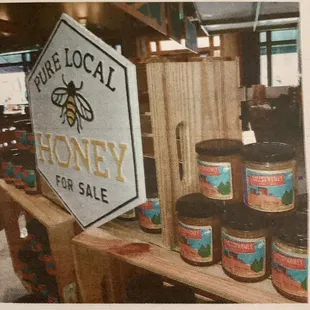 Selling local honey!