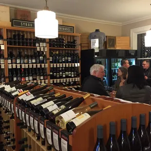 people in a wine shop
