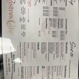 The full Menu