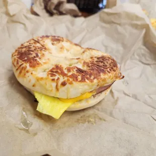 Bagel sandwich.
