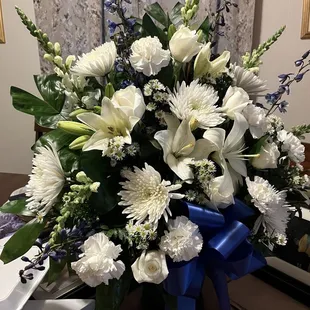 Sympathy flower arrangement