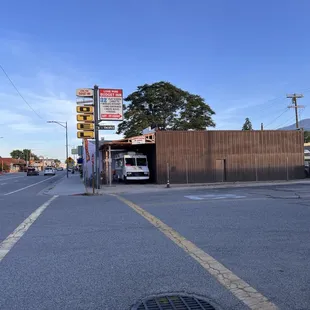 Convenient location and plenty of tables under the patio cover
