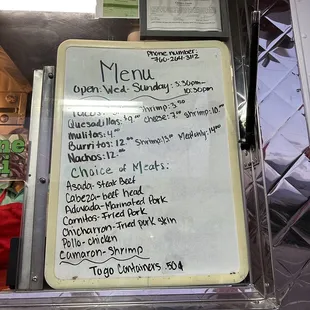 Menu 05.26.2023 Glare cut off Tacos -$3.00