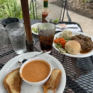 Grilled cheese and meatloaf