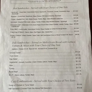 Menu 1/6/23
