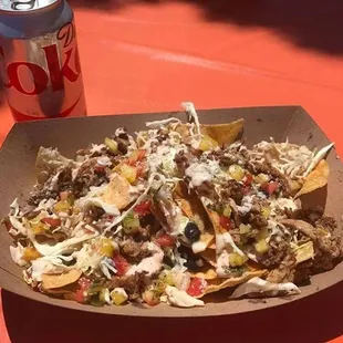 a plate of nachos