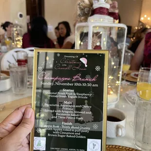 Menu Christmas Brunch