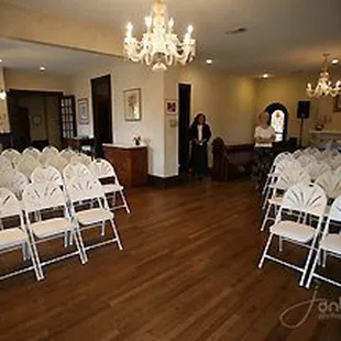 Typical set up for a wedding ceremony or meeting.