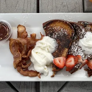 French Toast with bacon