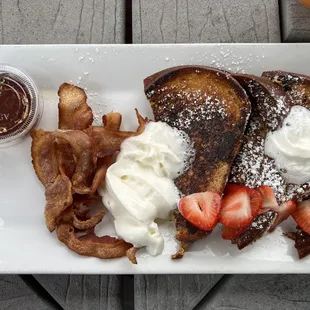 French toast and bacon