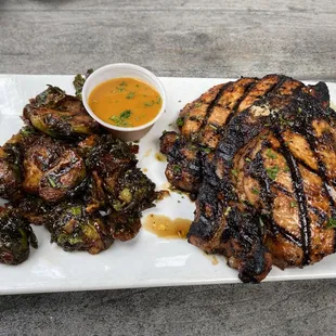 Pork Chops and Brussel Sprouts