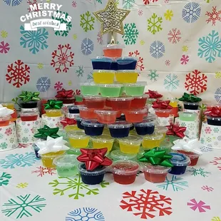 Jello Shot Christmas tree!