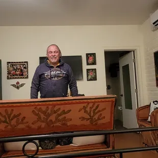 Looking from the bed in the Frieda room