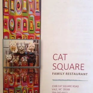 Front of new menu