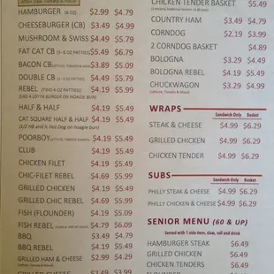 page 2 of menu