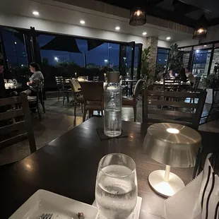 Dining area with open patio