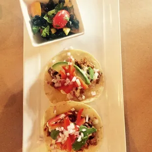 Chicken taco lunch special.