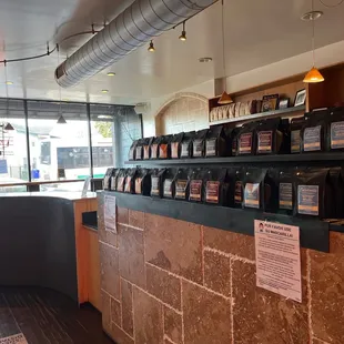 a coffee shop counter