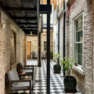 outdoor hallway